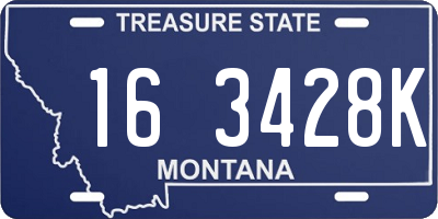 MT license plate 163428K
