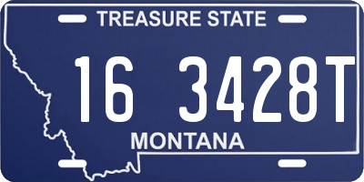 MT license plate 163428T