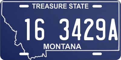 MT license plate 163429A