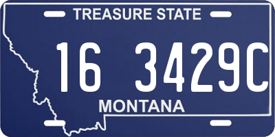 MT license plate 163429C