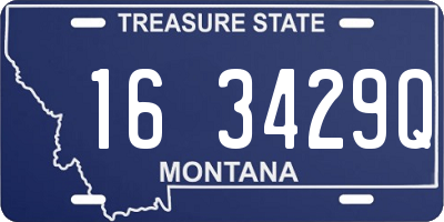 MT license plate 163429Q