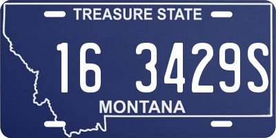 MT license plate 163429S
