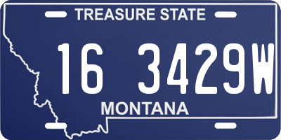 MT license plate 163429W