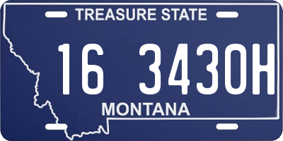 MT license plate 163430H