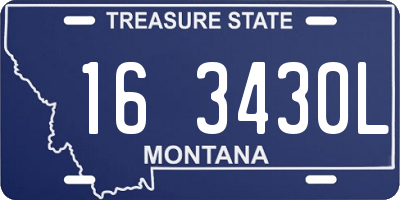 MT license plate 163430L