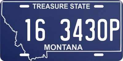 MT license plate 163430P