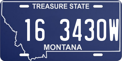 MT license plate 163430W