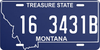 MT license plate 163431B