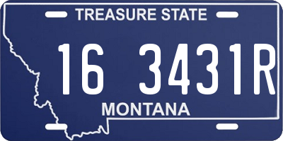 MT license plate 163431R
