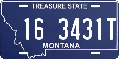 MT license plate 163431T