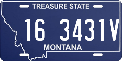 MT license plate 163431V