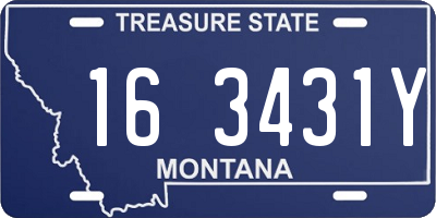 MT license plate 163431Y