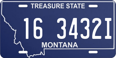 MT license plate 163432I