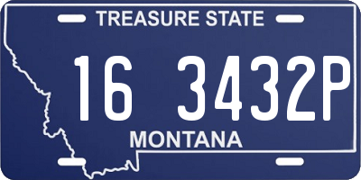 MT license plate 163432P