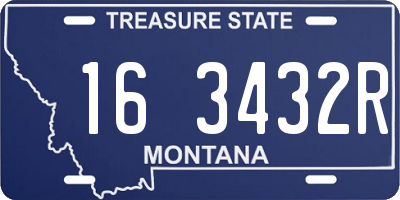 MT license plate 163432R