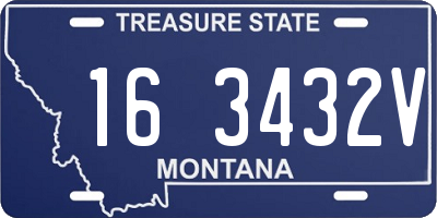MT license plate 163432V