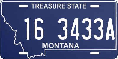 MT license plate 163433A