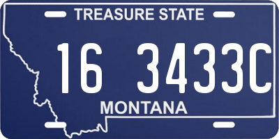 MT license plate 163433C