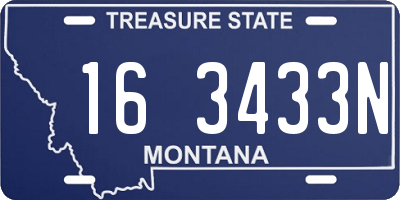 MT license plate 163433N