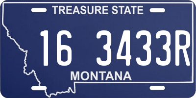 MT license plate 163433R
