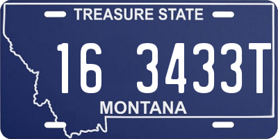 MT license plate 163433T