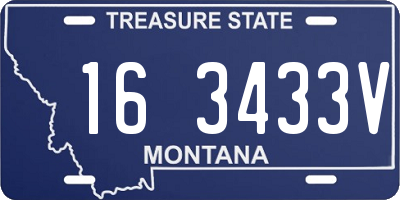 MT license plate 163433V