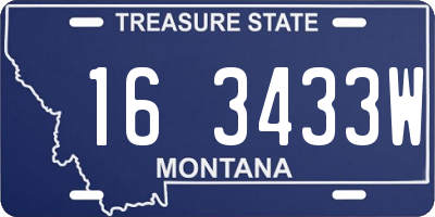 MT license plate 163433W
