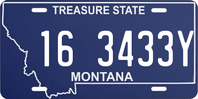 MT license plate 163433Y