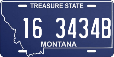 MT license plate 163434B
