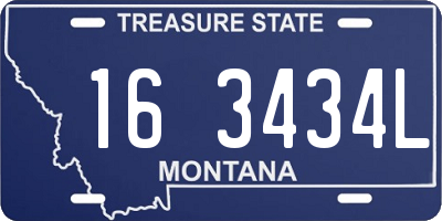 MT license plate 163434L