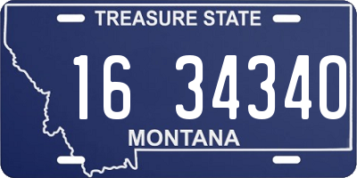 MT license plate 163434O