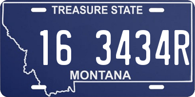 MT license plate 163434R