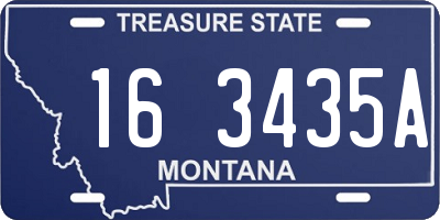 MT license plate 163435A
