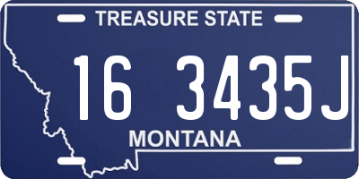 MT license plate 163435J