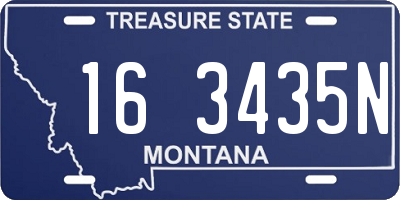 MT license plate 163435N