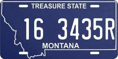 MT license plate 163435R