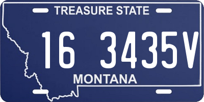 MT license plate 163435V