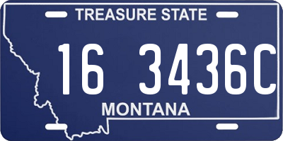 MT license plate 163436C