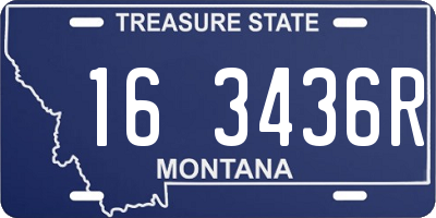 MT license plate 163436R