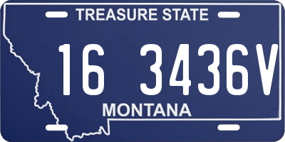 MT license plate 163436V