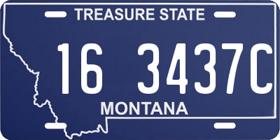 MT license plate 163437C