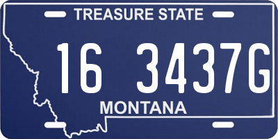MT license plate 163437G