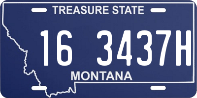 MT license plate 163437H