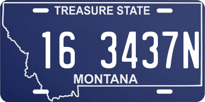 MT license plate 163437N