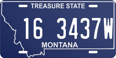 MT license plate 163437W