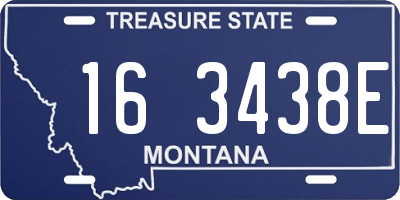MT license plate 163438E