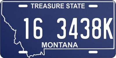 MT license plate 163438K