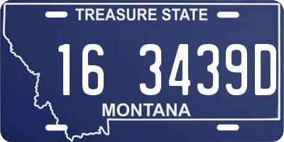 MT license plate 163439D
