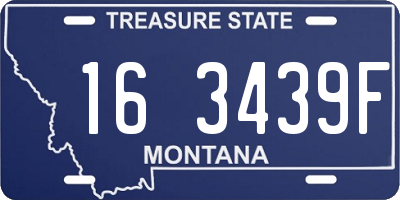 MT license plate 163439F