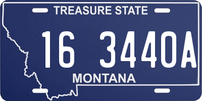 MT license plate 163440A